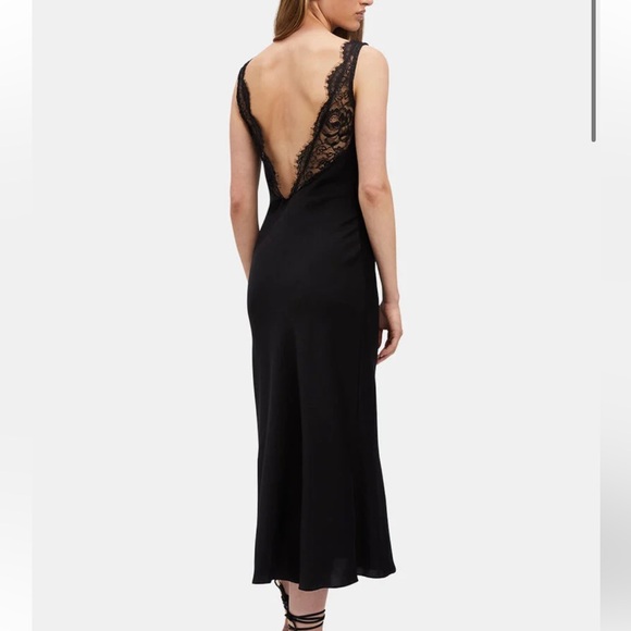Bardot Black Lace Silky Slip Dress - Picture 4 of 16